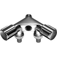 OPTIMA T NA-Doppelventil 1/2" m.2 RV,1 Innengewin.2 Comfort-Griffen,vc
