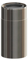 OPTIMA T Rohr DN80/125, 190mm IronPoly Edelstahl blank