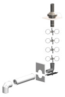 OPTIMA T Schacht-Set PC PolyClassic DN80/125-DN80, Edelstahl