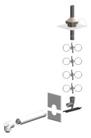 OPTIMA T Schacht-Set PolyTwin DN60/100-DN60 Edelstahl