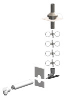 OPTIMA T Schacht-Set PolyTwin DN60/100-DN80, Edelstahl