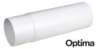 OPTIMA T Silenzio Teleskop-Wandrohrhuel. weiss,f.Rohrdurchm.100mm,auszi.260-500mm