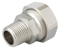 OPTIMA T Stahlrohradapter mit 1/2" AG fuer Stahlrohr 3/8", vernickelt