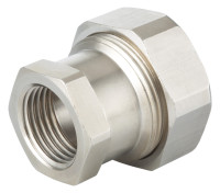 OPTIMA T Stahlrohradapter mit 1/2" IG fuer Stahlrohr 1/2", vernickelt