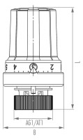 OPTIMA T Thermostatkopf passend f. alle mit Nullstellung,Gewinde M 30x1,5,weiss