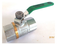OPTIMA T Trinkwasserkugelhahn Typ 750 1 1/4" IG/IG mit Hebelgriff gruen, DVGW
