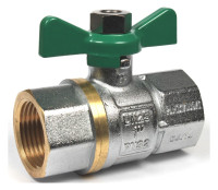 OPTIMA T Trinkwasserkugelhahn Typ 753 1/2" IG/IG mit Fluegelgriff gruen, DVGW