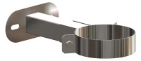 OPTIMA T Wandabstandhalter IronPoly DN80/125, 50-150mm Edelstahl blank