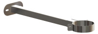 OPTIMA T Wandabstandhalter IronPoly DN80/125,50-500mm kurzb, Edelstahl blank
