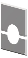 OPTIMA T Wandblende DN80/125 geschlossen, weiss