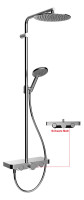 OPTIMA X 1.2 Duschsystem rund m.Handbr. Kopfbr.250 mm, Thermost., BRS, verchromt