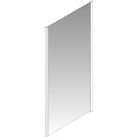 OPTIMA X 1.2 Seitenwand teilg.f.Pendelt. H=b220cm,B=b100cm,chrom,ESG kl.Opt.Clea.