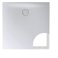 OPTIMA X Stahl Duschflaeche, 120 x 100cm weiss, mit AntirutschPRO u. WTR