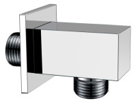 OPTIMA X Wandanschlussbogen eckig ohne Brausehalter, verchromt