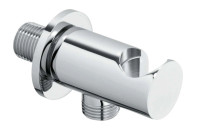 OPTIMA X Wandanschlussbogen rund mit Brausehalter, verchromt