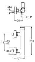 OPTIMA X2 Einhebel-AP-Brausebatterie verchromt