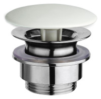 OPTIMA Z Ablaufgarn. f. Waschtisch 11/4 ohne Ueberl., Stopfen D 72mm, weiss