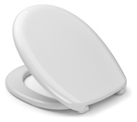 OPTIMA Z2 WC-Sitz m.Deckel,schw.Ausfuhr. m. Scharnieren Edelst., antibakt., weiss
