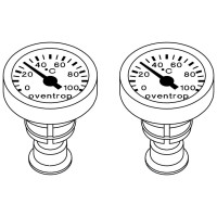 OVENTROP Umruestsatz-Set Thermometer, fuer Optima KUH, DN 25/32, rot und blau