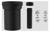 PE-Wand-WC-Anschlussgarnitur 110mm m.Dichtung und Abdeckkappen Nr. 152.422