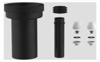 PE-Wand-WC-Anschlussgarnitur 90mm m.Dichtung u.Abdeckkappen Nr. 152.426.46