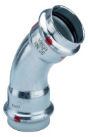 PRESTABO Bogen 45 Grad, Innen x Innen aus unlegiertem Stahl, 22 mm, Nr. 1126