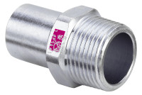 PRESTABO Einsteckstueck mit Aussengew. aus unleg. Stahl, 18 x 1/2", Nr. 1111.1