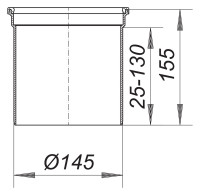 Rahmenverlaengerung S 15 Nr. 591005 stufenlos hoehenanpassbar bis 170 mm