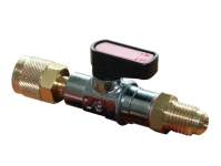 Refco Kugelventil zu Füllschläuchen CA-1/4"SAEx1/2"-20UNF-R rot