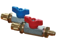 Refco Kugelventil zu Füllschläuchen CX-1/4"SAE-R rot