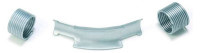 REHAU HIS Rohrfuehrungsbogen 45 Grad, 32mm, mit 2 Spannhuelsen Nr. 11389211002