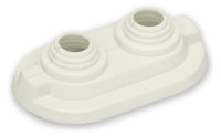 ROTH RIS Doppelrosette, Farbe: weiss, Achsabstand 50 mm, Nr. 1135000369