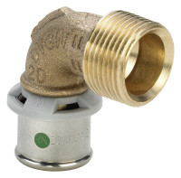 SANFIX Bogen mit Aussengewinde 1/2" x 16 mm zum Pressen, Nr. 2114