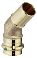 SANPRESS Bogen 45 Grad, Innen x Aussen aus Rotguss, 15 mm, Nr. 2226.1