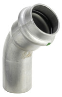 SANPRESS/INOX Bogen 45 Grad, IxA aus nichtr.Stahl, 54 mm, Nr. 2326.1