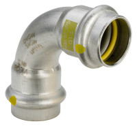 SANPRESS/INOX G (Gas) Bogen 90 Grad aus nichtr. Stahl, 54 mm, Nr. 0216