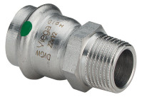 SANPRESS/INOX Uebergangsstueck mit AG aus nichtr.Stahl, 28x3/4", Nr. 2311
