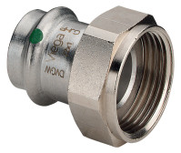 SANPRESS/INOX Verschraubung, flachdich. mit Muffe, Nr. 2363, 22 x 3/4"