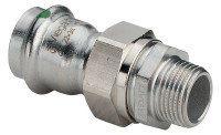 SANPRESS/INOX Verschraubung,mit Ausseng. aus nichtr.Stahl, 22x1", Nr. 2365