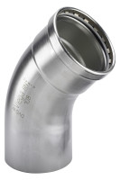 SANPRESS INOX XL Bogen 45 Grad, IxA aus nichtr. Stahl, 76,1 mm, Nr.2326.1XL