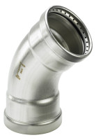 SANPRESS INOX XL Bogen 45 Grad, IxI aus nichtr. Stahl, 108,0 mm, Nr.2326XL