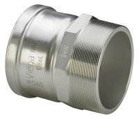SANPRESS INOX XL Uebergangsstueck mit AG aus nichtr.Stahl, 76,1x21/2", Nr. 2311XL