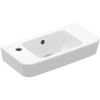 SAPHIR VERITY DESIGN 2.0 Handwaschbecken Compact,50x25 mm,Hahnloch links,weiss