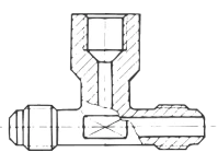 Schraderventil T-Stück schraub A-31854 7/16"UNF a x i x a