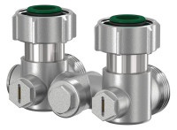 SIMPLEX-CE-Verschraub.,m.Absp.Einrohr W-Form,3/4"UWMx3/4"AG,m.Rueckwaermesper.