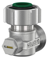 SIMPLEX-Einzelkugelhaehne, Nr. F10021, W-Form, 3/4" UWM x 3/4" AG, vernickelt