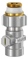 SIMPLEX-Einzelkugelhaehne,Nr. F10022, D-Form, 1/2" AG x 1/2" IG, vernickelt