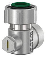 SIMPLEX-Einzelkugelhaehne, Nr. F10025, W-Form, 3/4" UWM x 1/2" IG, vernickelt