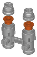 SIMPLEX Flachdichtung Vorlaufeinsatz (schwarz), fuer Hahnblock, Nr. F10630