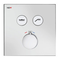 SMARAGD TARIS Farbset fuer UP-Brause- Thermostat m.2 Absperrvent.,schwarz matt